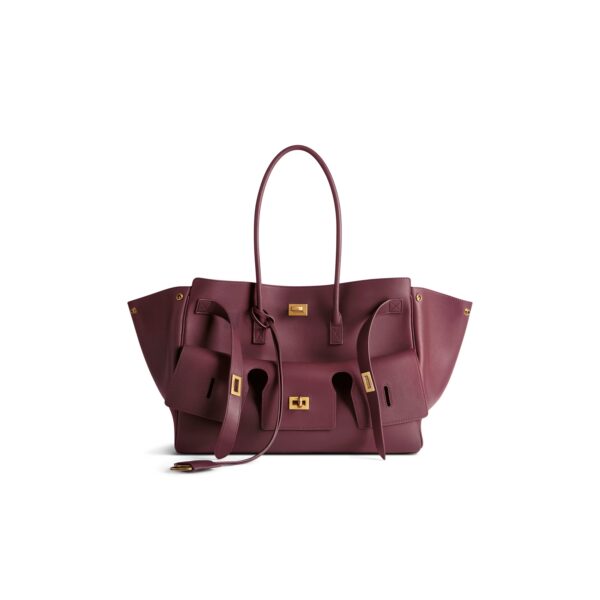 Túi Balenciaga Bel Air Carry All Bag Medium in Latte - Phong Cách Tinh Tế, Sang Trọng Màu Đỏ Đô