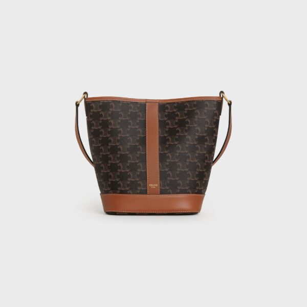 Túi Celine Small Bucket in Triomphe Canvas and Calfskin - Phong Cách Thanh Lịch Từ Di Sản Celine