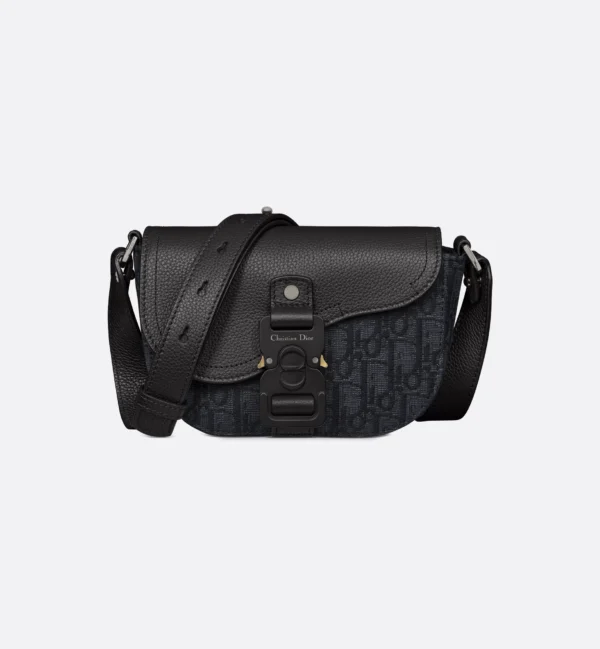 Túi đeo chéo Mini Saddle Messenger Bag Blue Dior Oblique