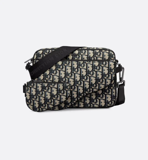 Túi đeo chéo nam Saddle Triple Pouch Beige and Black – Đẳng Cấp Từ Dior