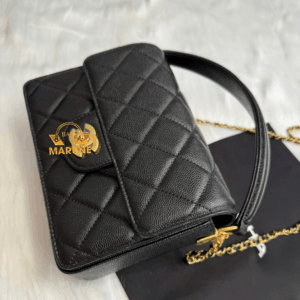 Túi Đeo Chéo Nữ Hàng Hiệu Cao Cấp Nel Flap With Top Handle Màu Đen