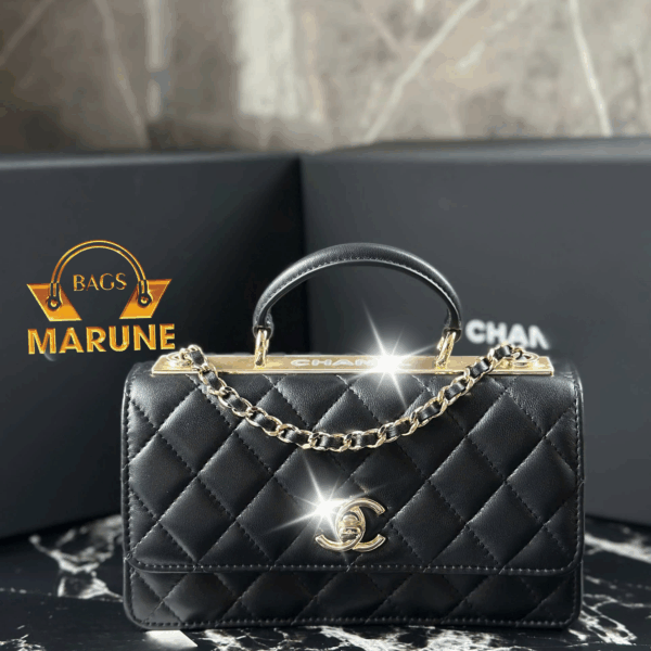 Túi Xách Cao Cấp Nel Trendy CC Có Quai Xách Size 19cm Da Cừu.