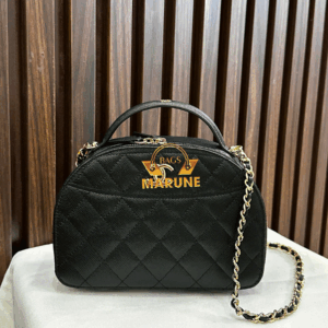 Túi Xách Đeo Chéo Nel 25C Vanity Màu Đen Da Caviar Size 19cm - Hàng Hiệu.