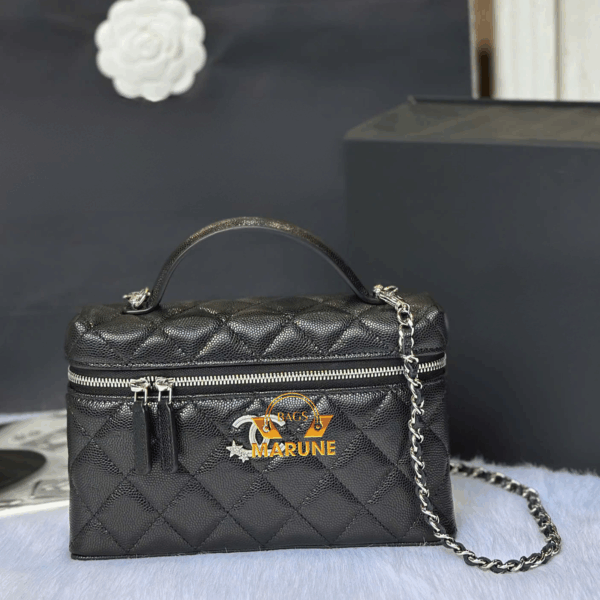 Túi Xách Nữ Hàng Hiệu Cao Cấp Nel Vanity Logo Ngôi Sao 25B Double C Lunch.
