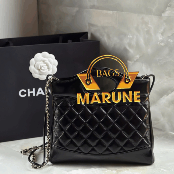 Túi Xách Hàng Hiệu Nel Small C31 Shopper Màu Đen Da Lambskin Khóa Gold - CNC31