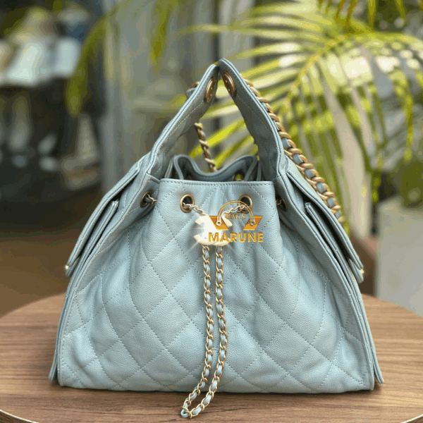 Túi Xách Nữ Nel C25 Màu  Xanh Mint Small Handbag Da Calfskin & Gold.